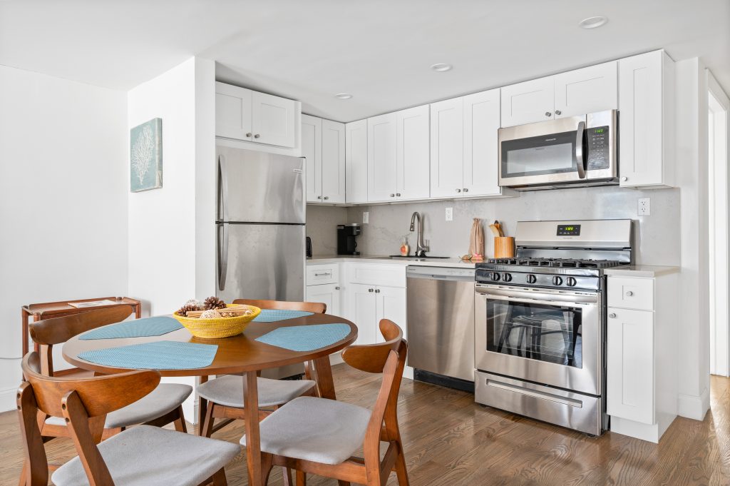our cozy carroll gardens apartment's full kitchen with modern appliances