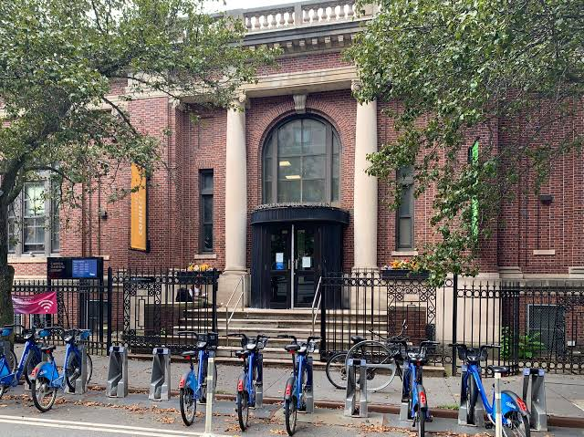 the Carroll Gardens public library, a short trip away from a apartment rental in Carroll Gardens
